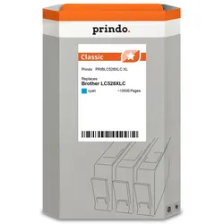 Prindo, Druckerpatrone, kompatibel mit Brother LC528XLC (C)