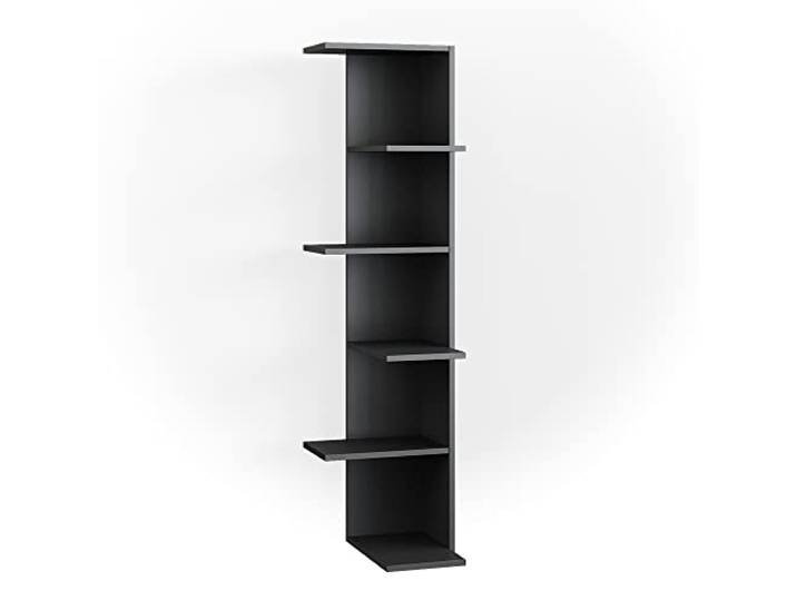 Vicco Eckregal Tera , Anthrazit 37 x 140.1 cm zur Aufbewahrung von Büchern und Dekoration nutzbar
