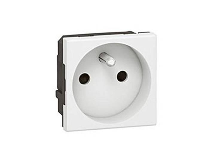 Legrand LEG77111 Prise prog mosaic - 2p+t droite - 1 mod - blanc