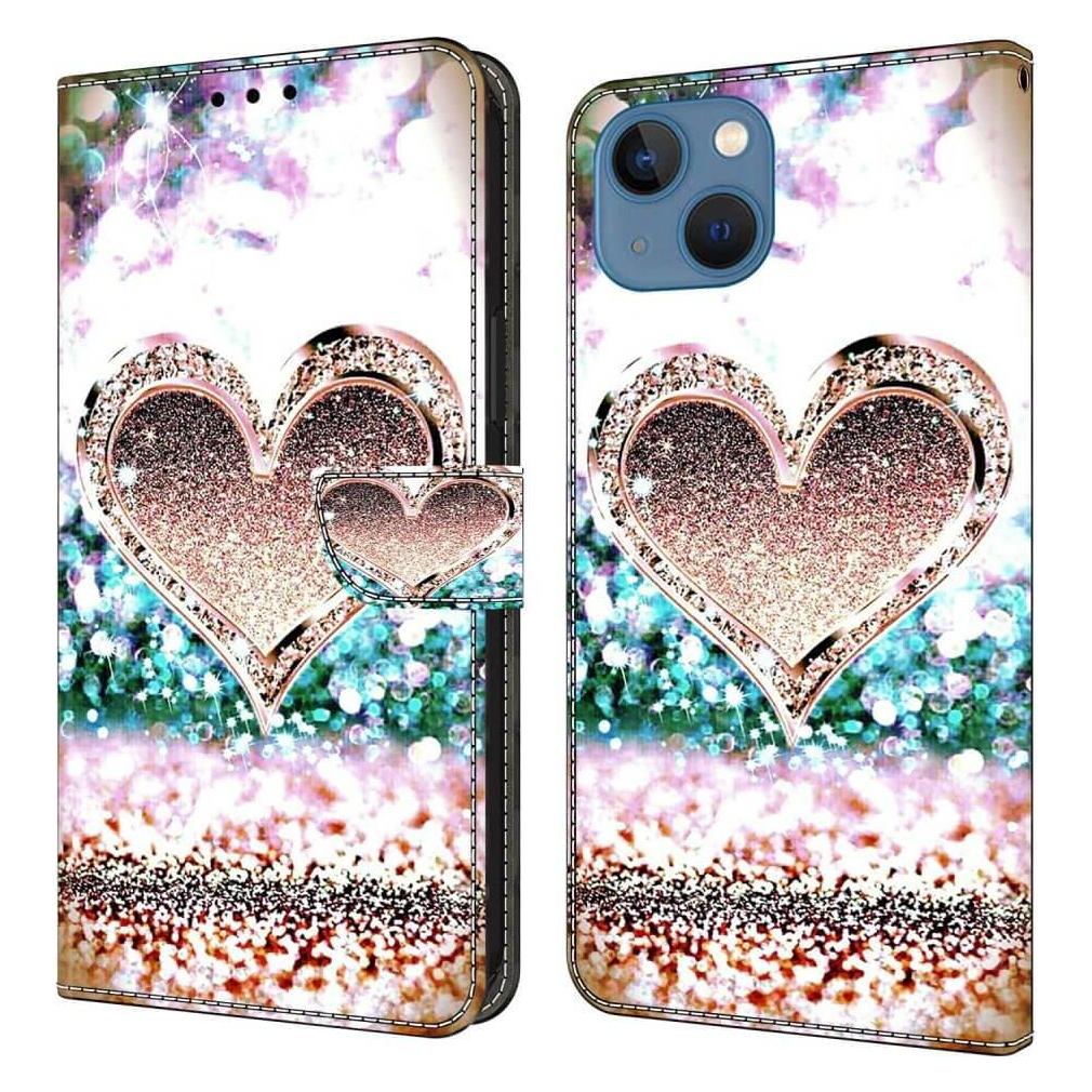 Cover-Discount iPhone 15 - 3D-Effekt Hülle Etui Diamond Heart (Apple iPhone 15) (660155099A)