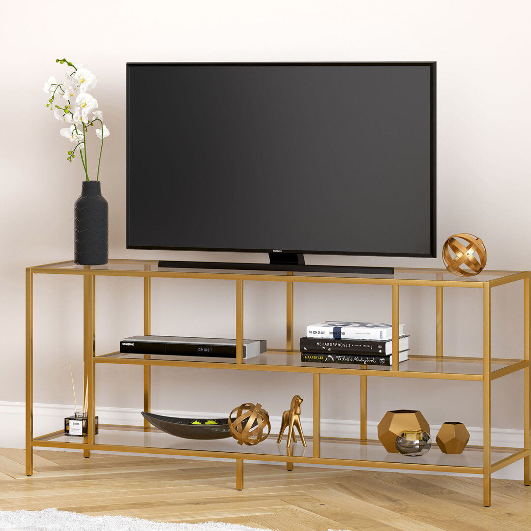 Hudson&Canal Winthrop TV Stand for TVs up to 60" Gold 60"