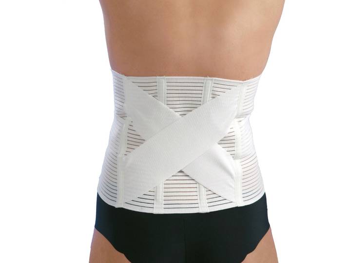Orthopädischer Bauch- und Rückenstützgürtel mit Outlast, Weiss, Größe 2