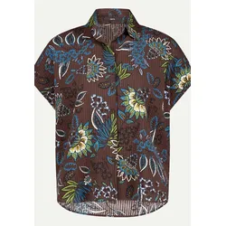 Kurzarm-Bluse Braun 38