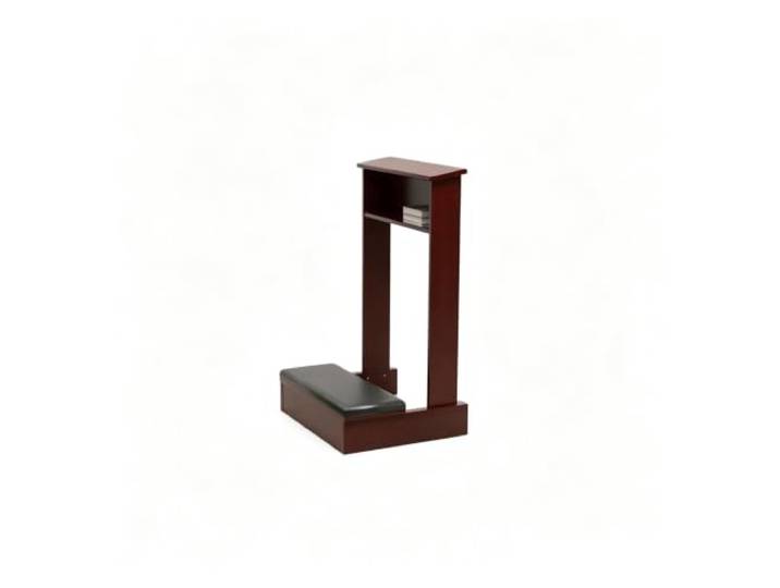 Gebetsbank Gebetskniebank Aus Holz Beichtstuhl Religiöses Geschenk Hocker Meditationsbänke Kniebank Mit Polster 43 × 50 × 80 cm für Anbetung und Meditation(Walnut)