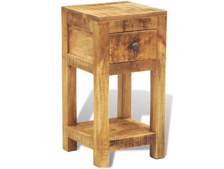 Home Market-7731 Table de nuit Table de Chevet - Meuble de chevet avec 1 tiroir - Bois massif de manguier