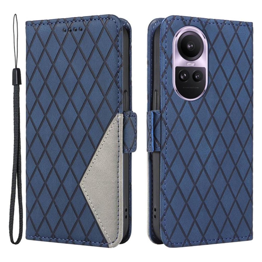 Cover-Discount OPPO Reno10 / 10 Pro - Etui Hülle Rhombus blau (OPPO Reno 10, Oppo Reno 10 Pro) (660156013B)
