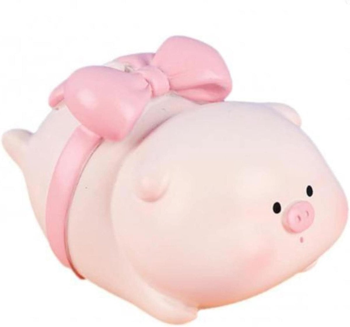 Cartoon Varken Ornament - Miniatuur Varken Beeldje voor Desktop Decoratie - Hoogwaardige Hars