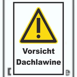 HB-Druck Vorsicht Dachlawine Schild A5 (148x210mm)