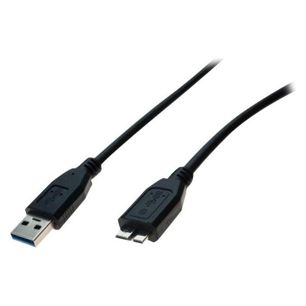 Exertis Connect USB 3.0 Kabel, USB St. A / USB Micro St. B, 1,0 m, schwarz Zum Datenaustausch zwischen mobilen Gerät (1 m, USB 3.2 Gen 1) (532473)