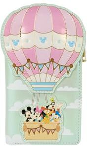 Women's Loungefly x Disney Mickey & Friends Hot Air Balloon Flap Wallet by Loungefly in Blue (Size ONE SIZE)