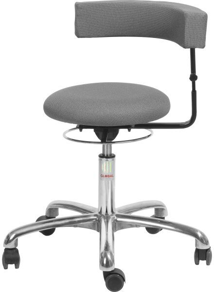 Global Saturn Plus Stol, Grå, Stof, 45-58 Cm, Alu