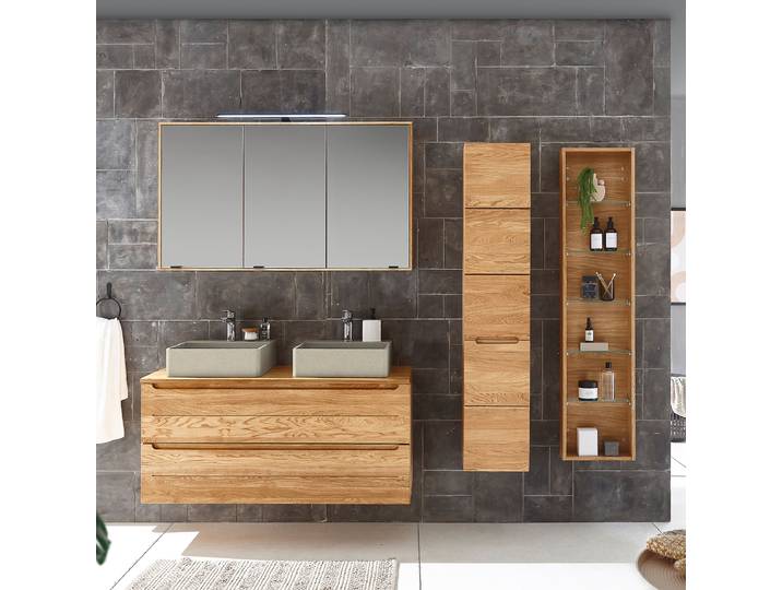 Ensemble salle de bain I -4él 185 x 46cm Marron/Gris clair