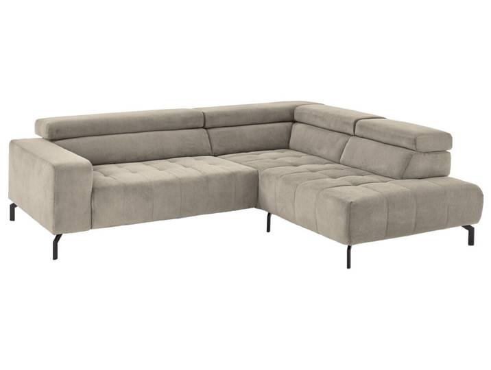 Beldomo Style Ecksofa ZELL, Stone, Cord