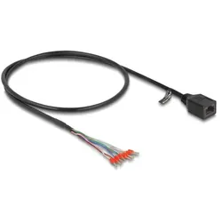 DeLOCK Kabel RJ45 Buchse zu Aderendhülsen Cat.5e 50 cm schwarz