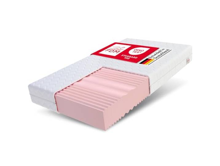 FDM Verdura MAX Plus Kaltschaummatratze 90x200 cm Höhe 24 cm H3/H4 7 Komfortzonen HR-Schaum, Doppelseitig, Rollmatratze, Hypoallergener Waschbarer Jersey Bezug, Oeko-Tex