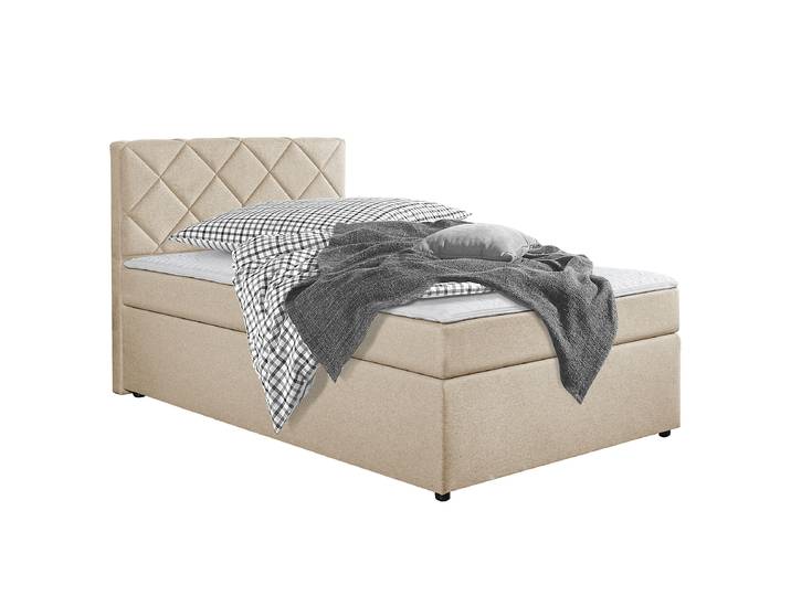 Boxspringbett Nattol 120 x 200cm Mischgewebe Beige/Beige