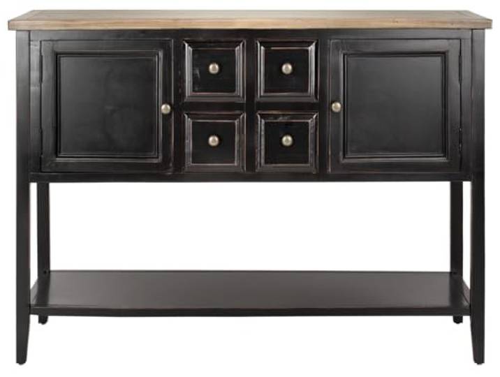 SAFAVIEH EUH6517D Tonnelle Buffet Bois Détresse Chêne Noir/Résisté 116 x 38 x 86\,36 cm
