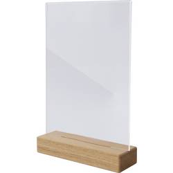 Sigel TA254 Tischaufsteller Verwendung für Papierformat: DIN A5 Glasklar, Holz 1 St.