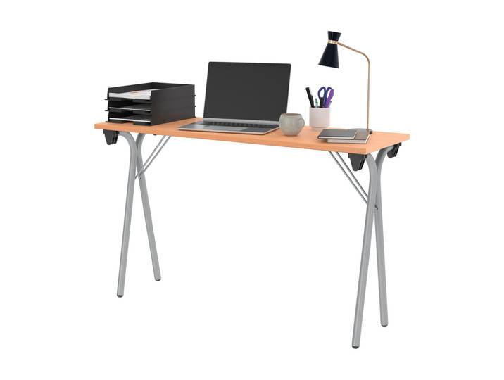 Table pliante Séminaire 2 places - Hêtre/Aluminium