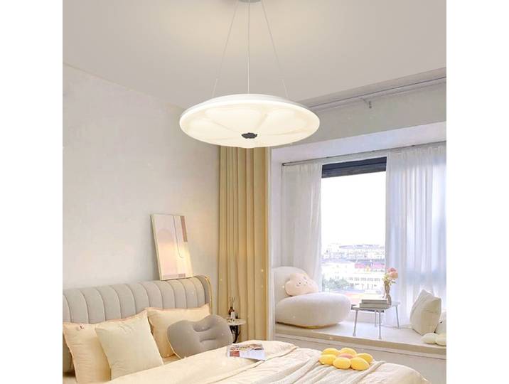 Plafonnier rond LED blanc crème Simple bûche intérieure chambre éclairage noyer salon balcon lampe maison décoration intérieure lampe