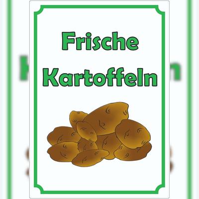 HB-Druck Werbeaufkleber Aufkleber Kartoffeln Hochkant A9 (37x52mm)