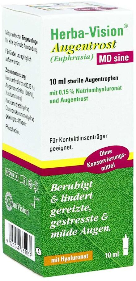 Herba-vision Augentrost Md Sine Augentropfen 10ml