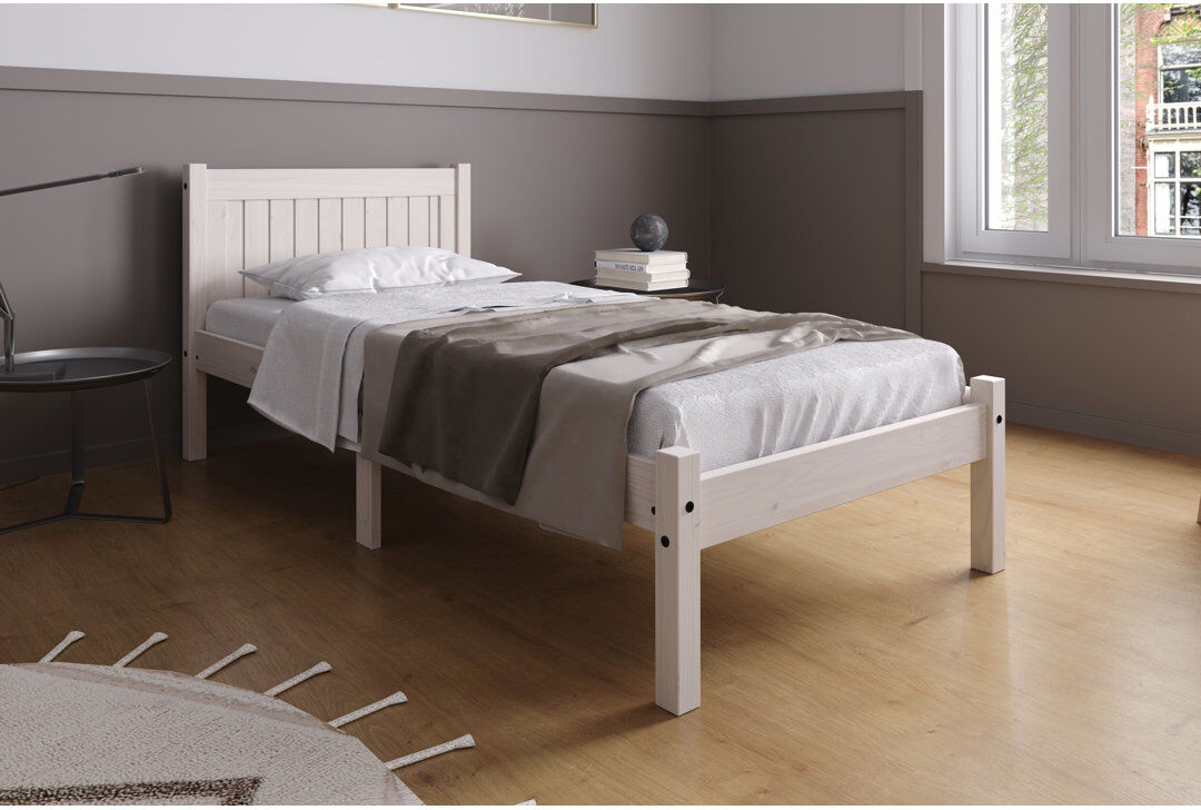 Brambly Cottage Burrillville Platform Bed White Wash Single (3')