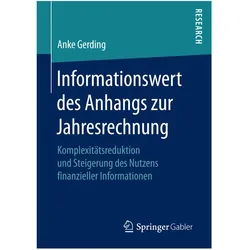 Informationswert des Anhangs zur Jahresrechnung, Fachbücher von Anke Gerding