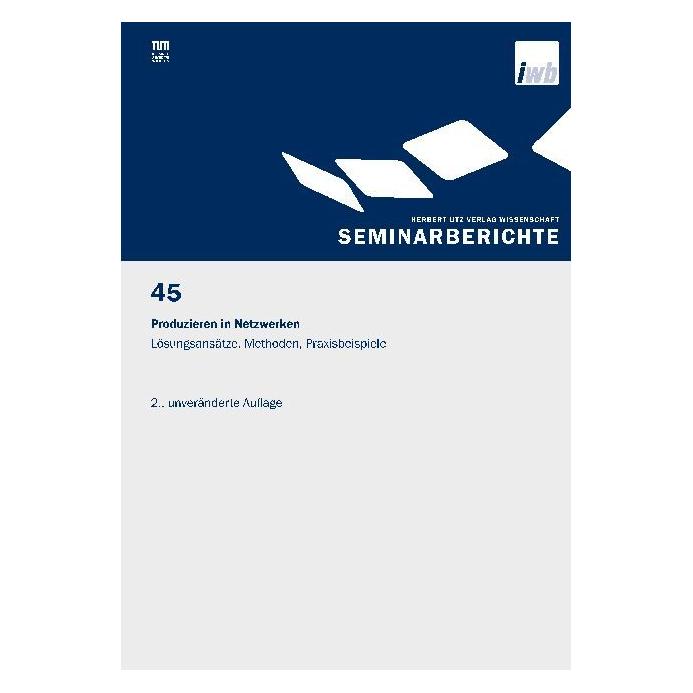 UTZ Verlag Produzieren in Netzwerken (Deutsch, Softcover, G. Reinhart, J. Milberg) (55987968)
