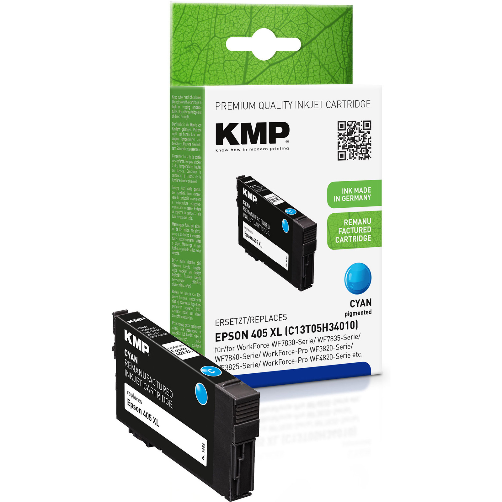 KMP Patrone Epson 405XL Cyan 1100S Remanufactured
