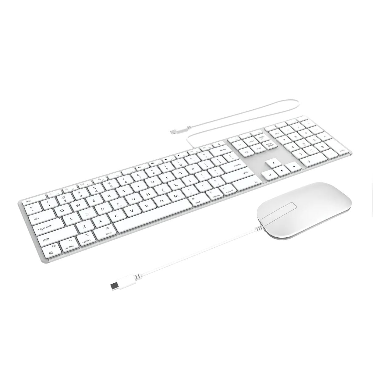 ZAGG Wired USB-C Combo: Tastatur & Maus Apple silber