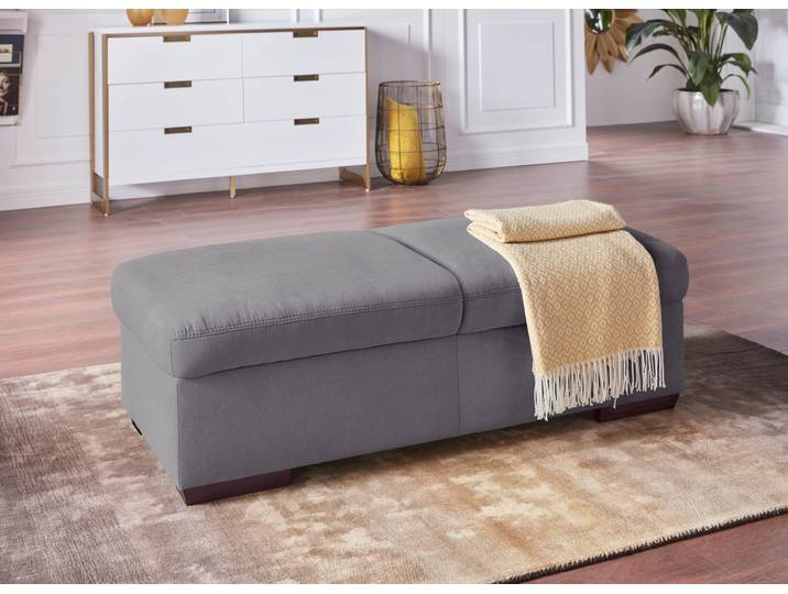 Hocker EXXPO - SOFA FASHION Salerno, Bankhocker mit tollem Sitzkomfort , grau, B:140cm H:46cm T:67cm, Hocker, Hocker, zeitlos und elegant