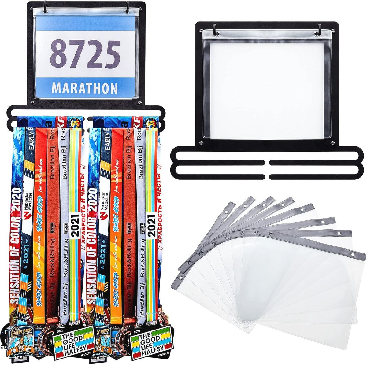 Medaille en Startnummer Display voor Hardlopers - Wandmontage Hanger en Houder