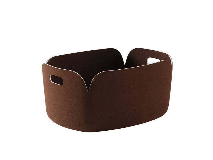 Muuto - Restore Aufbewahrungskorb 48 x 35 cm, dunkelbraun