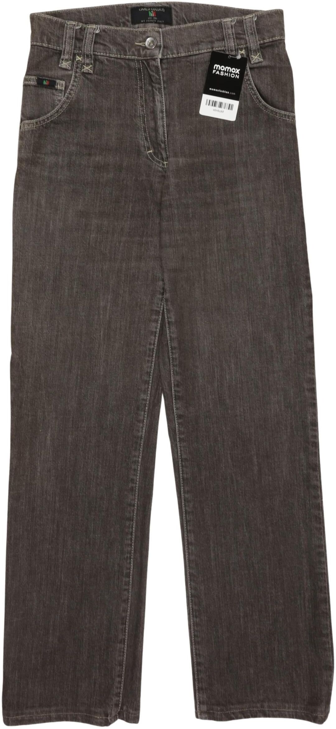 Carlo Colucci Damen Jeans, Grau, Gr. EU 34, Elasthan / Baumwolle - Second Hand