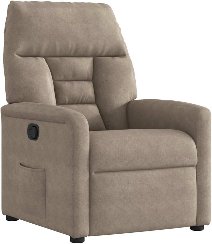 vidaXL Fauteuil inclinable taupe tissu microfibre