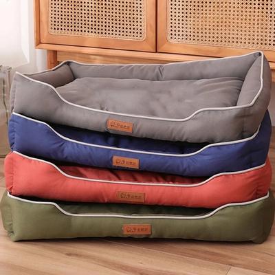Inspired Living Luxury Orthopedic Dog Bed With Waterproof Sofa Design For Large Dogs & Cats khaki s 36x27x7cm