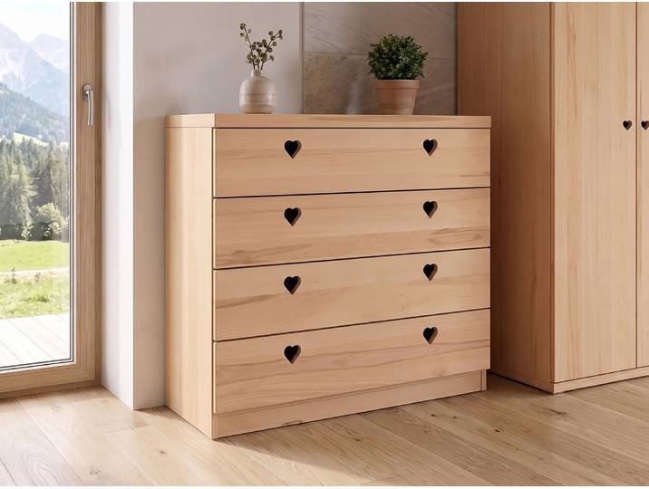 Kommode Kernbuche „Heidi“ 100 cm Massivholz Buche
