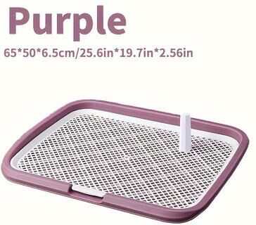Youfap Market Reusable Dog Potty Trainer Tray With Removable Net, Plastic Pee Pad Holder For Potty Training plum
