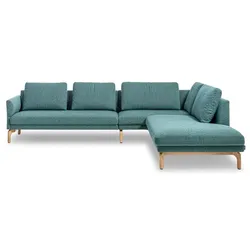Segmüller Werkstätten Ecksofa Silenzio04 Stoff Blau Türkis