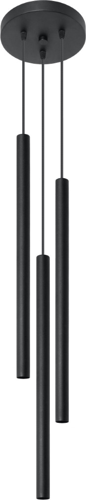 LUMILO Hanglamp MOSSA 3 G9, zwart, staal