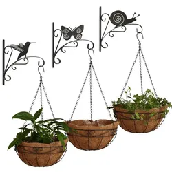 Relaxdays 6 tlg. Blumen Set Hellbraun,Schwarz