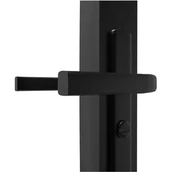 Zubehör Türbeschlag, Innentür ESG Glas und Aluminium 83x201,5 cm Schwarz