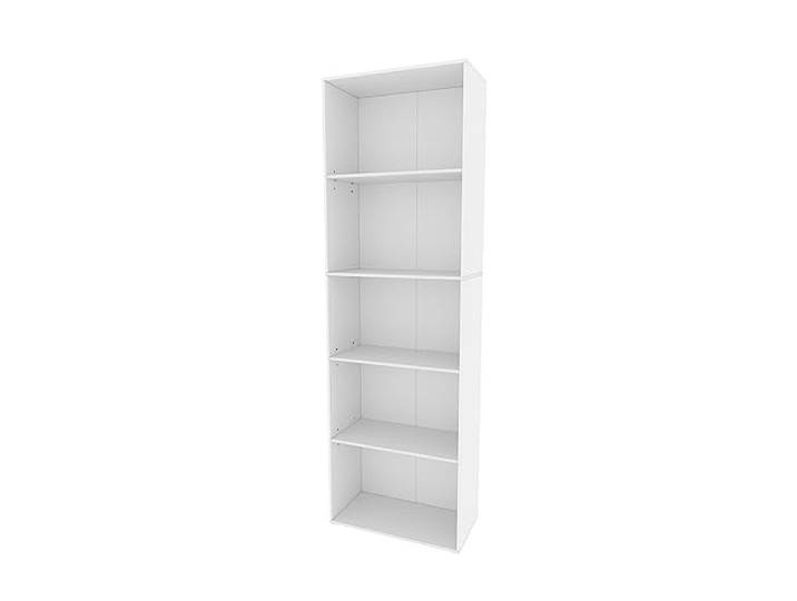 Vicco Bücherregal Bob , Weiß 60 x 190 cm mit 5 Fächern, zur Aufbewahrung und Präsentation von Büchern und Ordnern