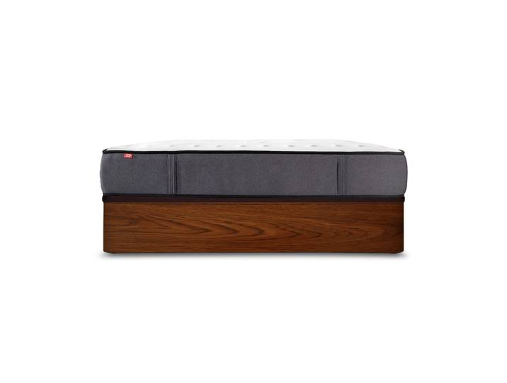 Ensemble de matelas, sommier coffre et oreiller Noyer 135x190