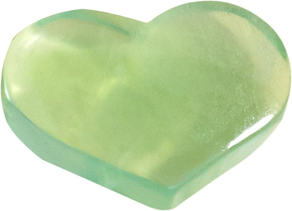 Fluoriet Kristal Edelsteen Hart - Natuurlijk Groen - 3-4 cm