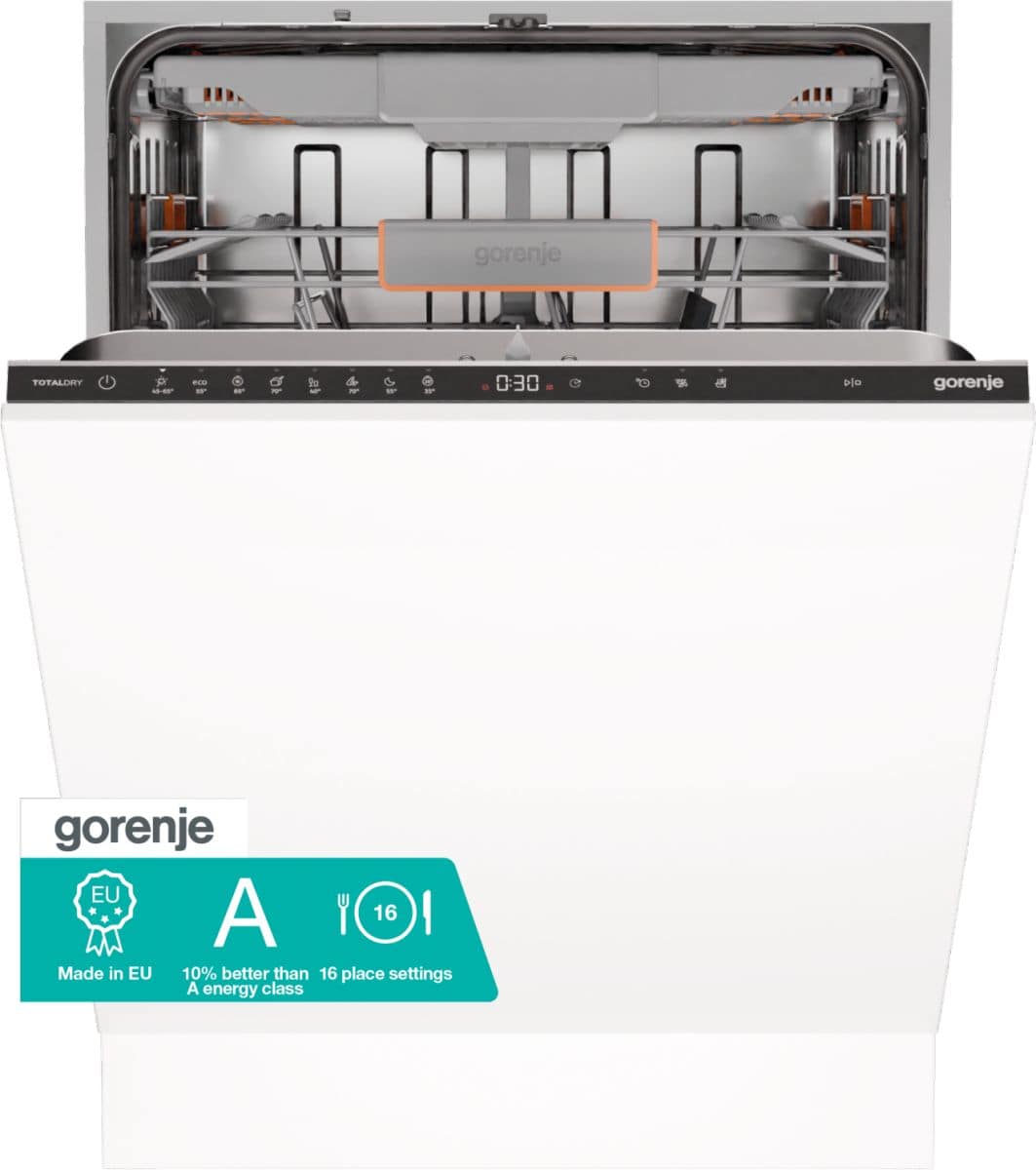 Gorenje GV663A66 60 cm Geschirrspüler vollintegriert (ohne Front) Leise 16 Maßgedecke Auto Open 745212