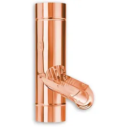 Regenwasserklappe Grömo mit Edelstahlsieb, Kupfer, verschiedene Größen (Ausführung: Ø 87mm)