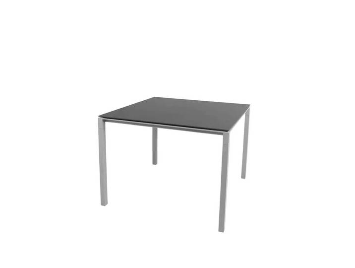 Cane-line Pure Esstisch Nero-Hellgrau 100x100 cm