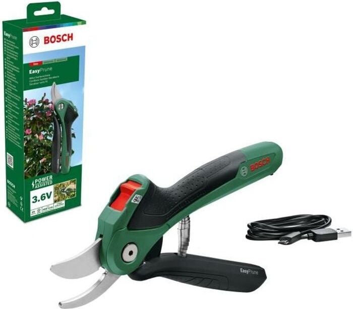 Bosch EasyPrune Accu-snoeischaar met Power Assist technologie, groen